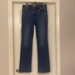Women’s Old Navy Kicker Boot Cut Mid Rise Jeans - 8 Long